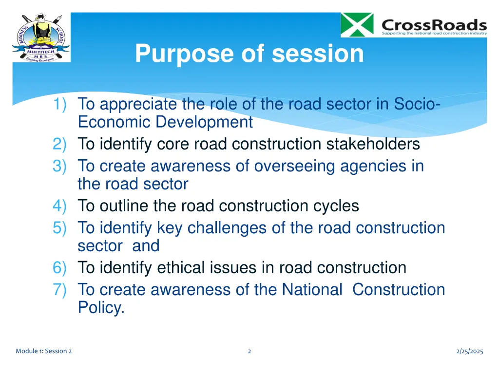 purpose of session