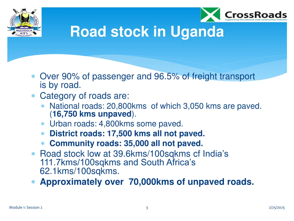 road stock in uganda