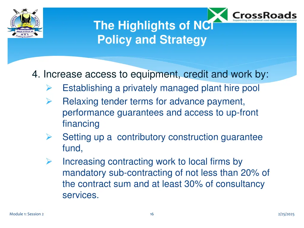 the highlights of nci policy and strategy