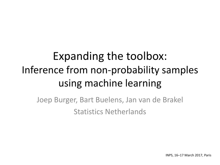 expanding the toolbox inference from