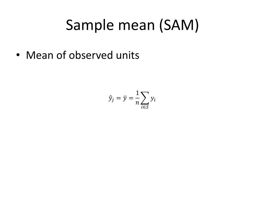 sample mean sam