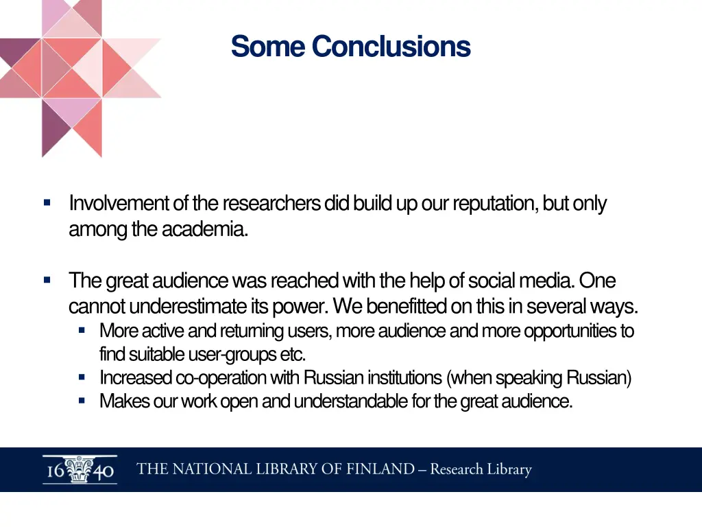 some conclusions