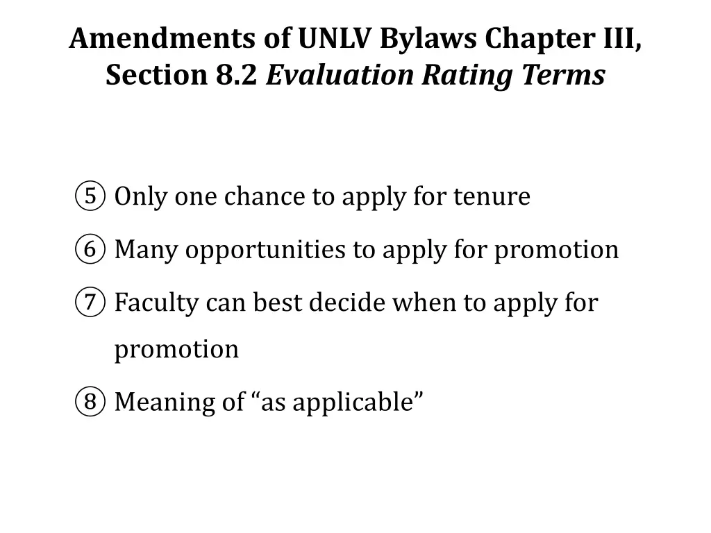 amendments of unlv bylaws chapter iii section 3