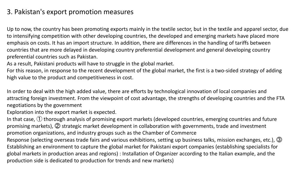3 pakistan s export promotion measures