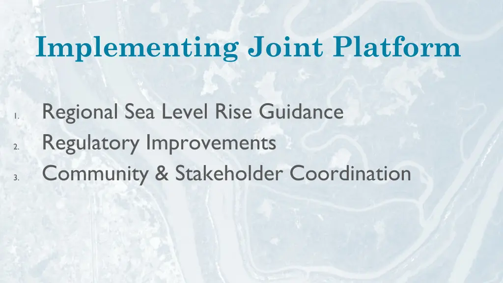 implementing joint platform