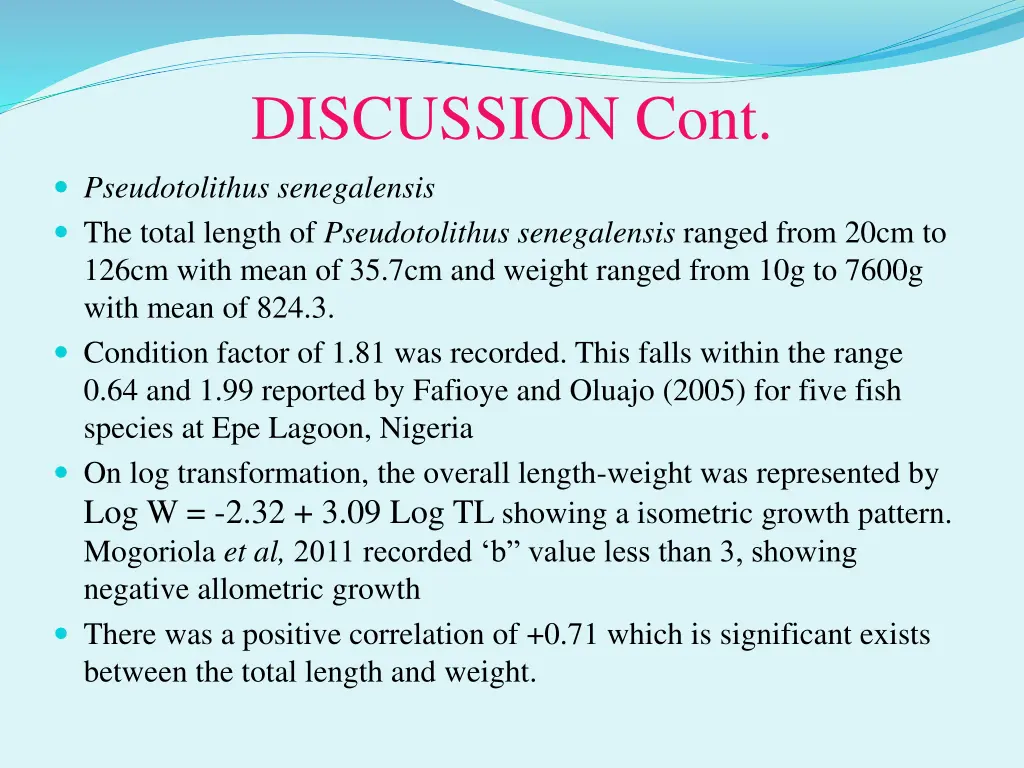 discussion cont