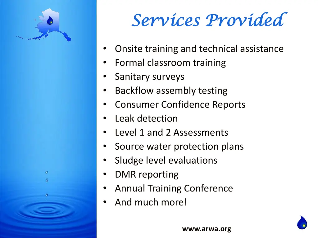 services provided services provided