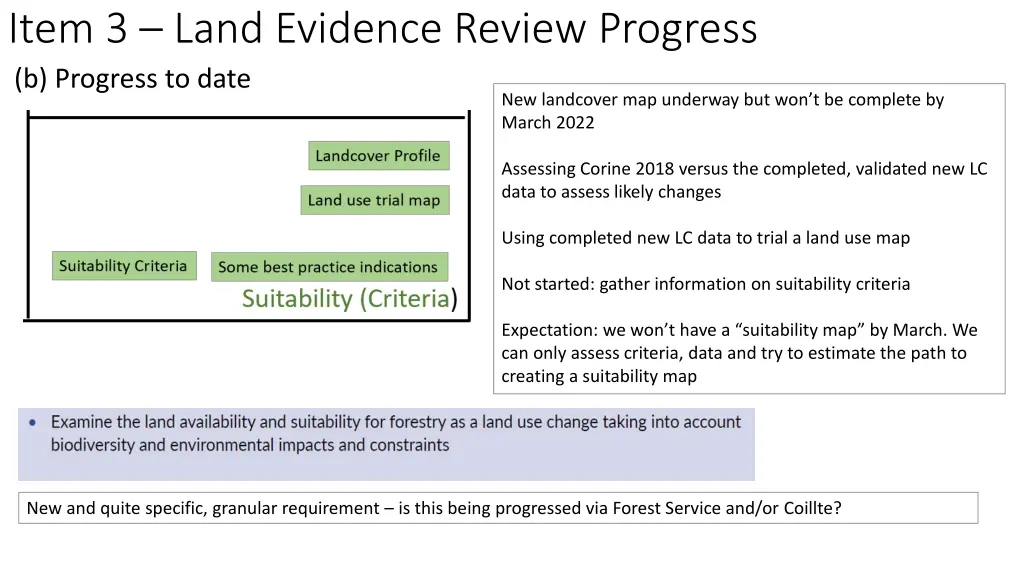 item 3 land evidence review progress b progress 3
