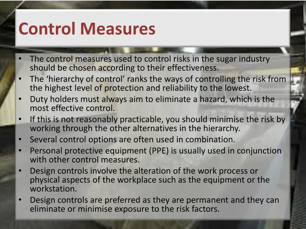 control measures