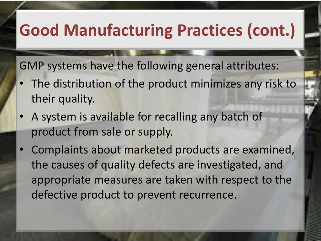 good manufacturing practices cont 3