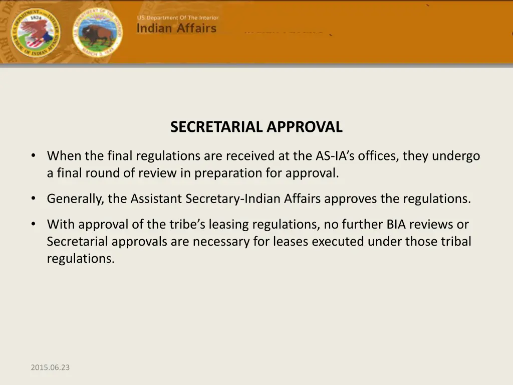secretarial approval
