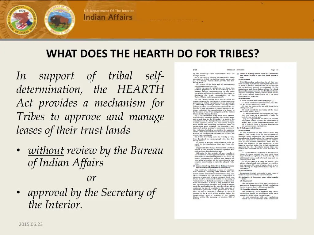 what does the hearth do for tribes