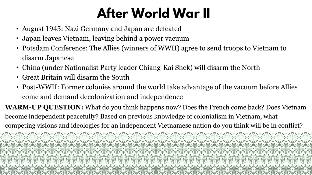 after world war ii