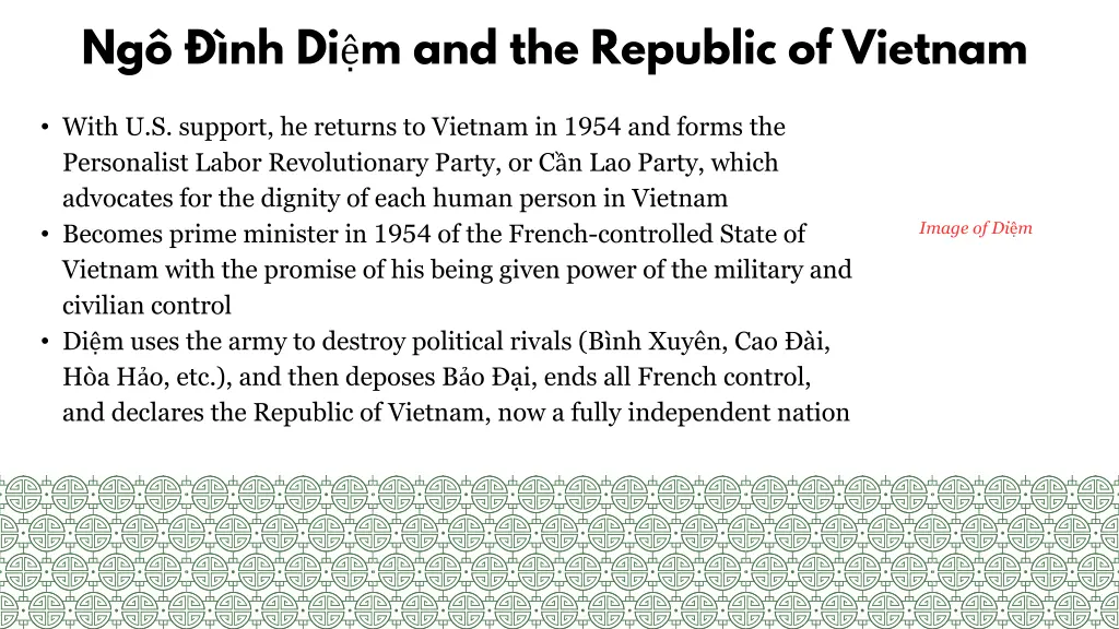 ng nh di m and the republic of vietnam 1