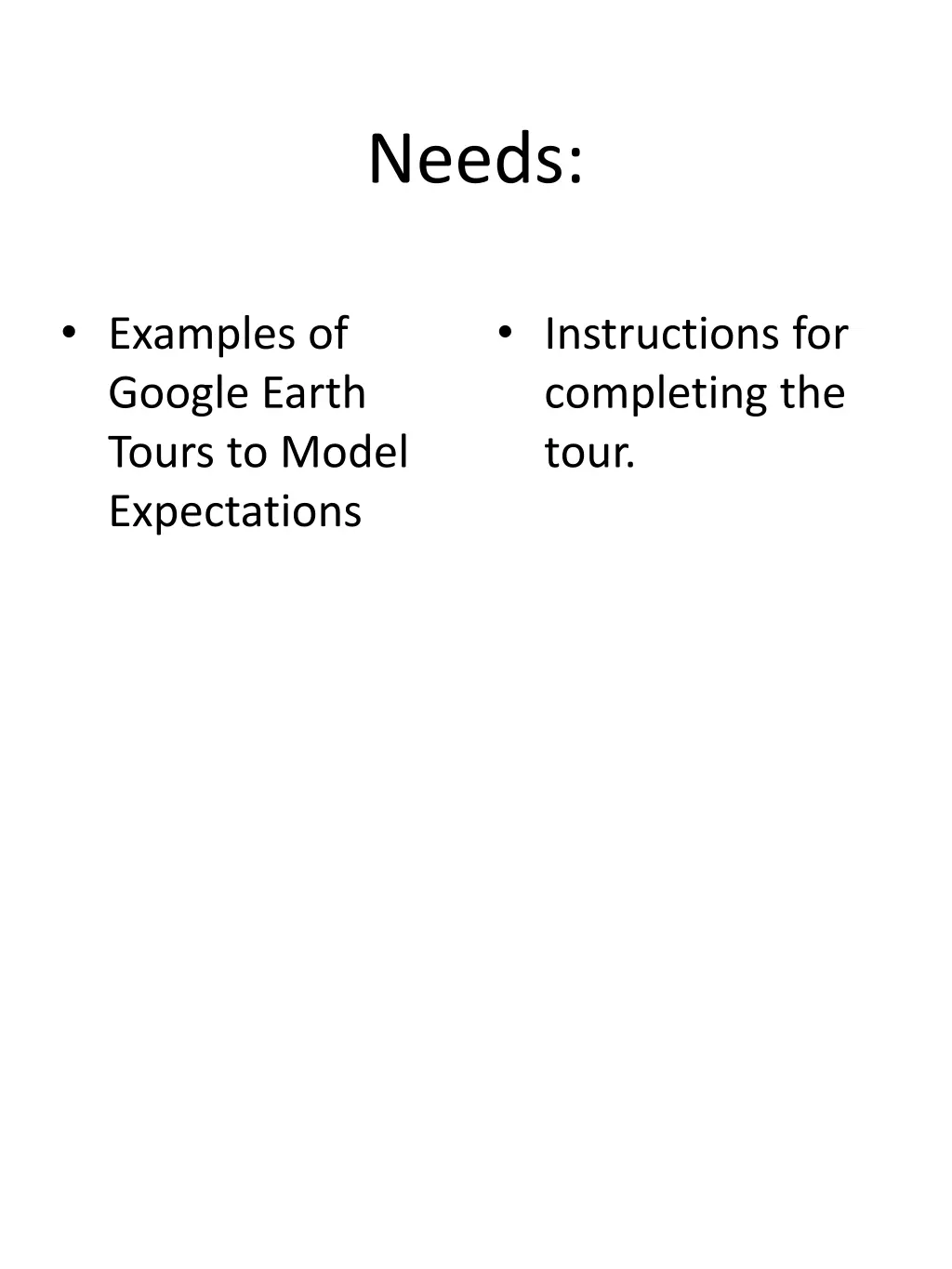 needs