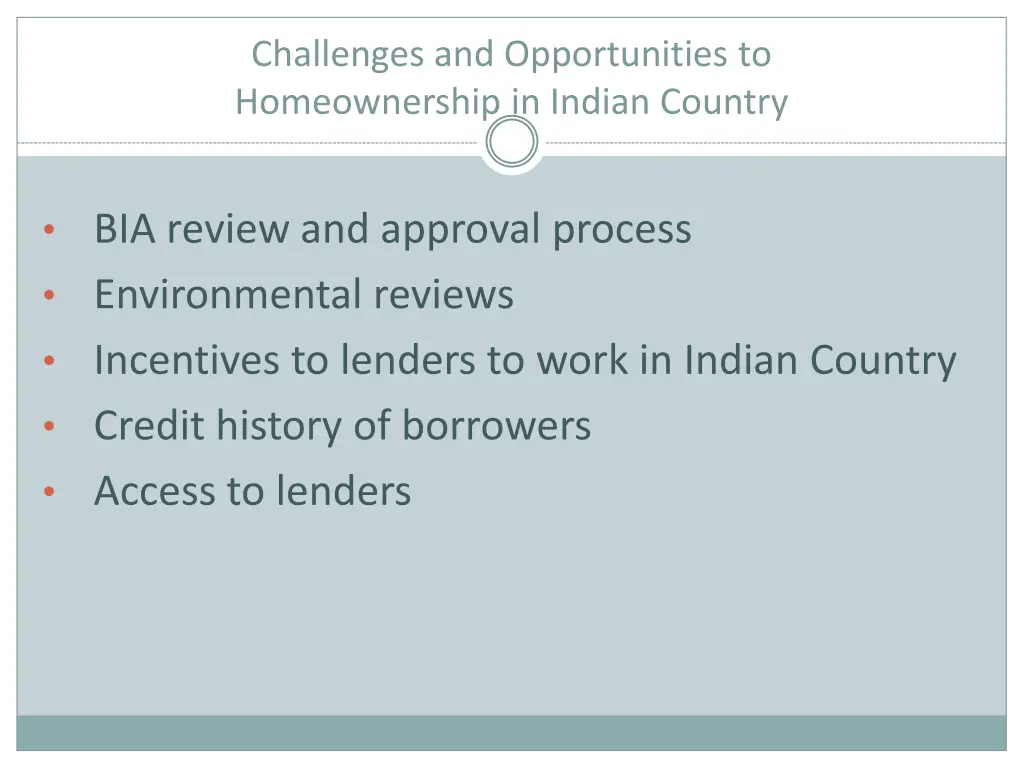 challenges and opportunities to homeownership