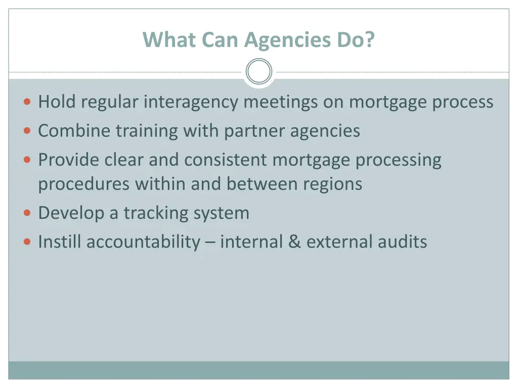 what can agencies do