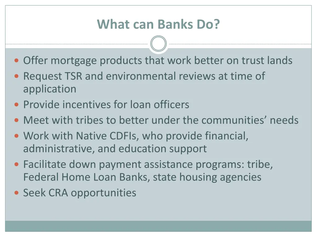 what can banks do