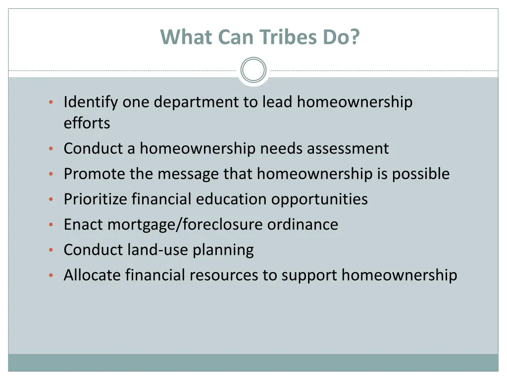 what can tribes do
