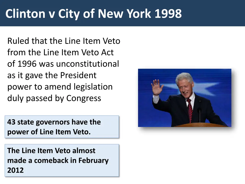 clinton v city of new york 1998