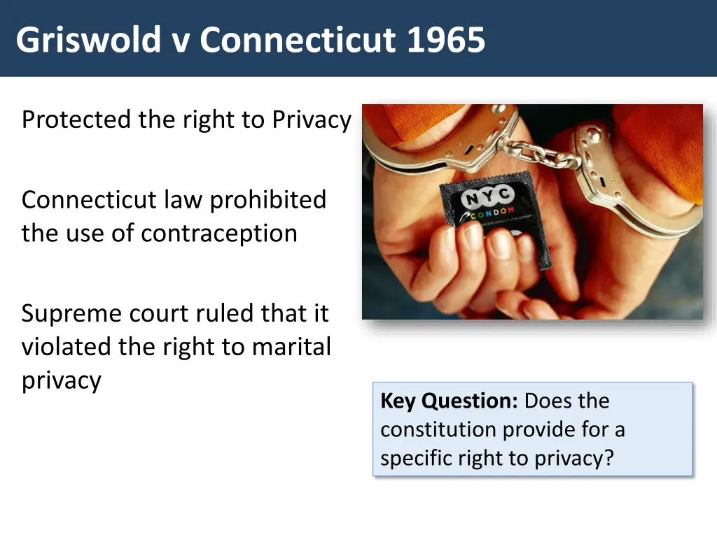 griswold v connecticut 1965