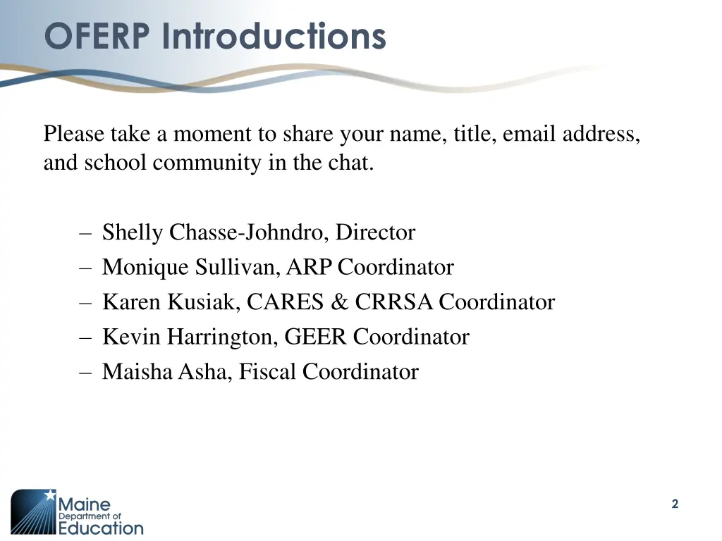 oferp introductions