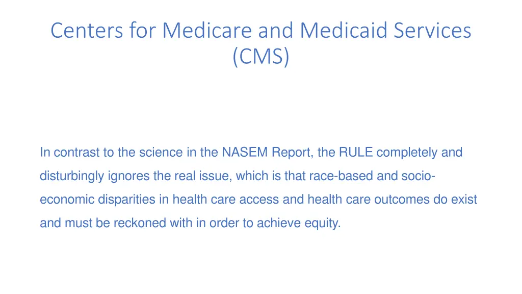 centers for medicare and medicaid services cms