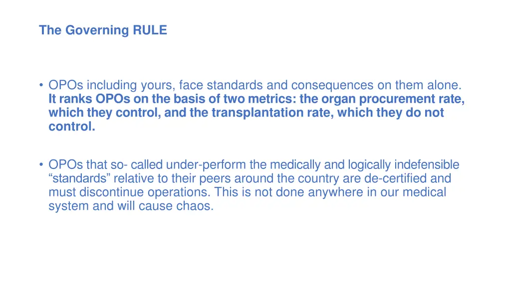the governing rule