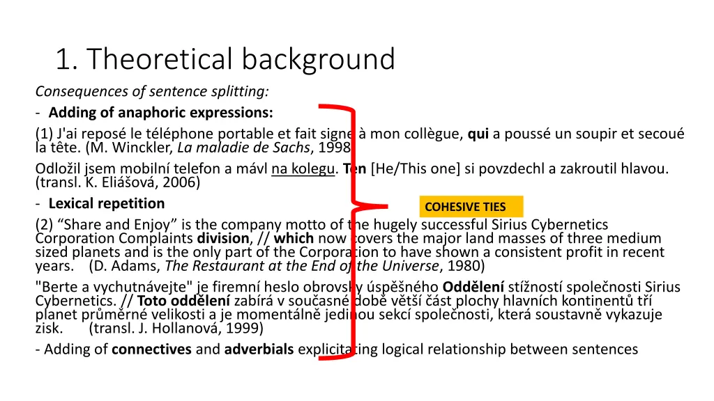 1 theoretical background consequences of sentence