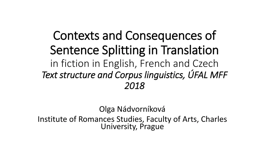 contexts contexts and sentence sentence splitting 1