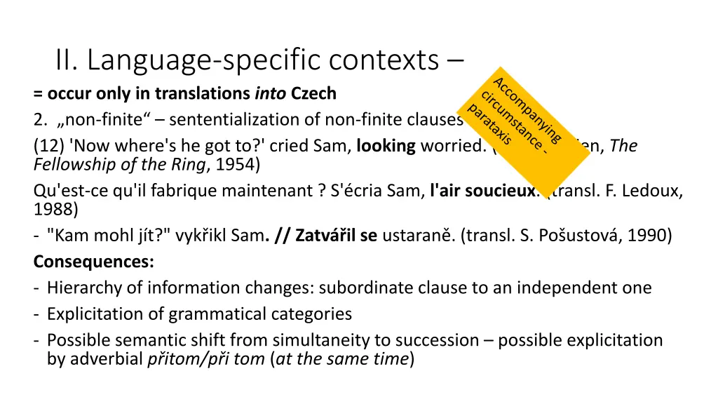 ii language specific contexts occur only 1