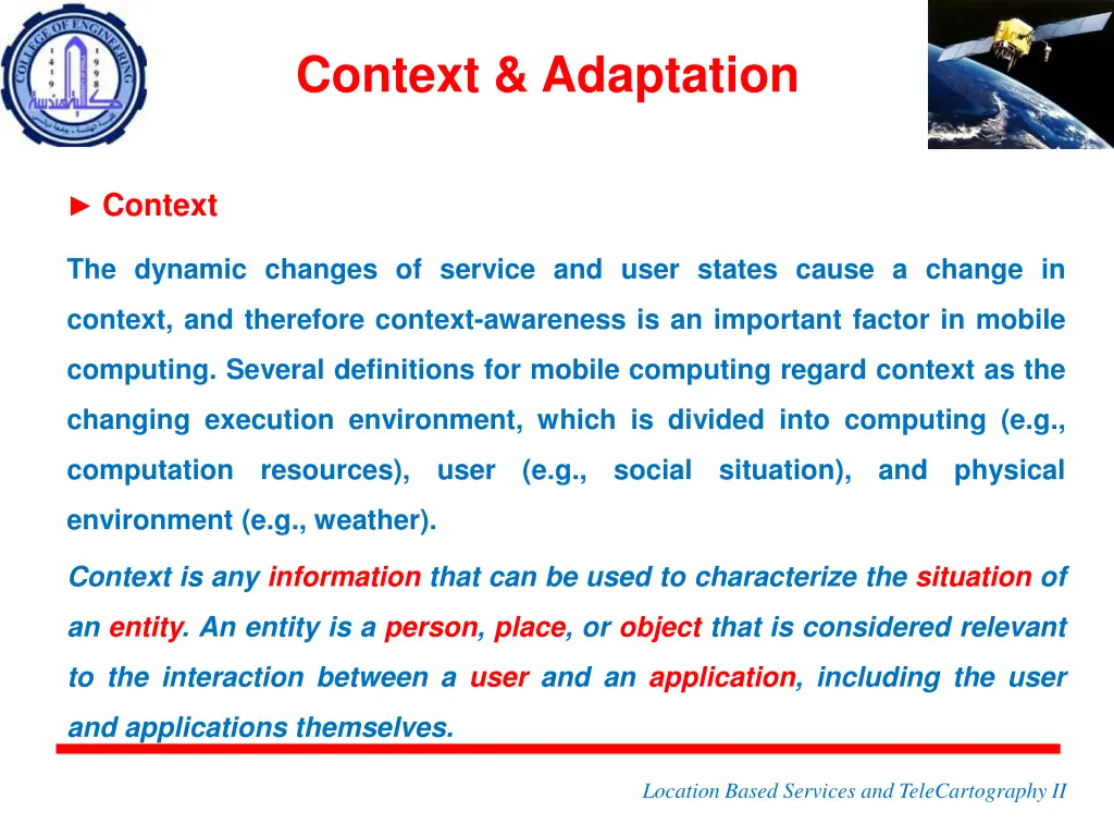 context adaptation