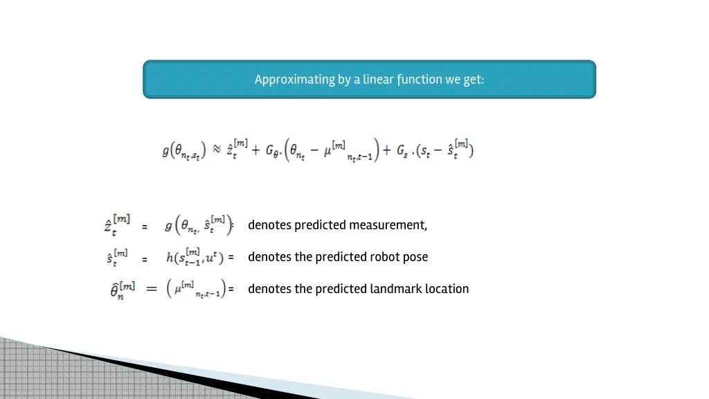 approximating by a linear function we get