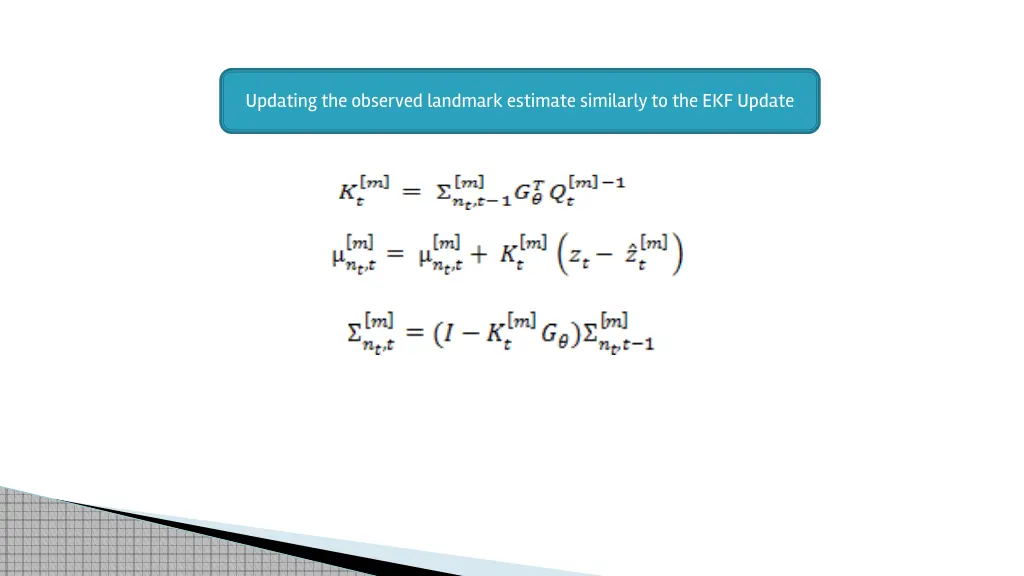 updating the observed landmark estimate similarly