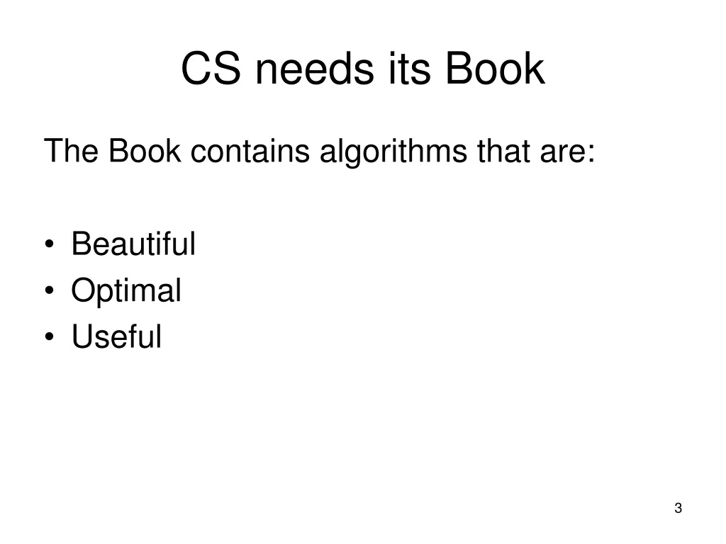 cs needs its book