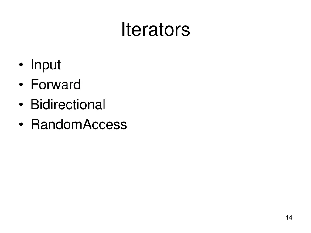 iterators