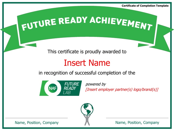 certificate of completion template