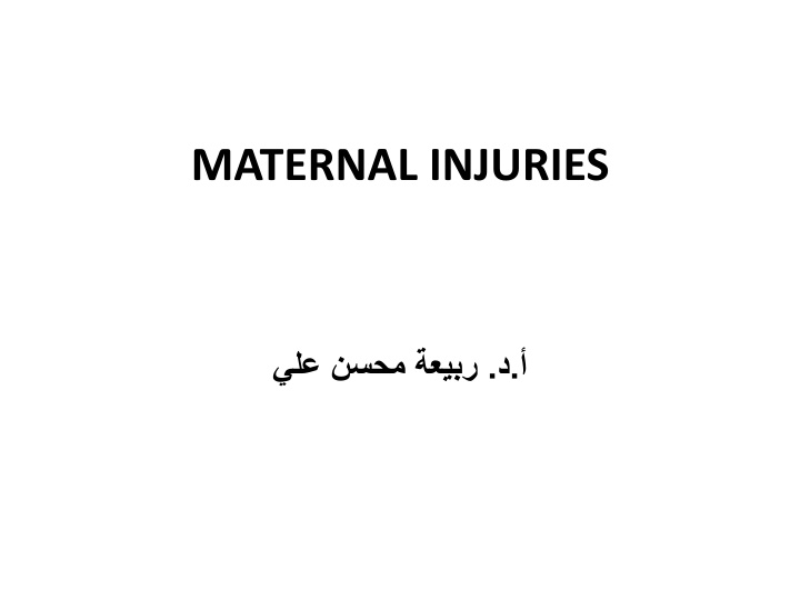 maternal injuries