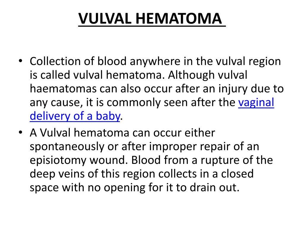 vulval hematoma