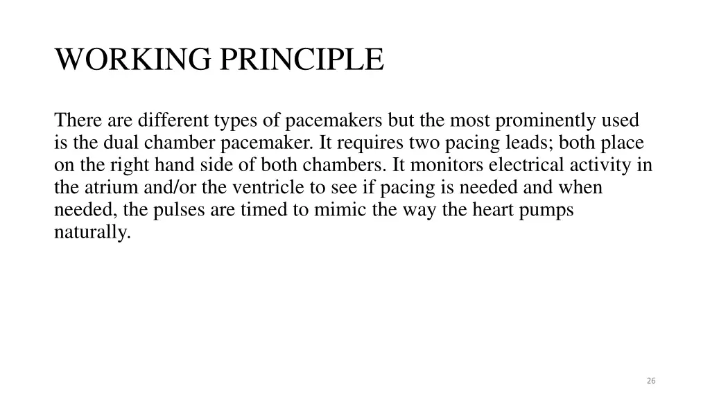 working principle