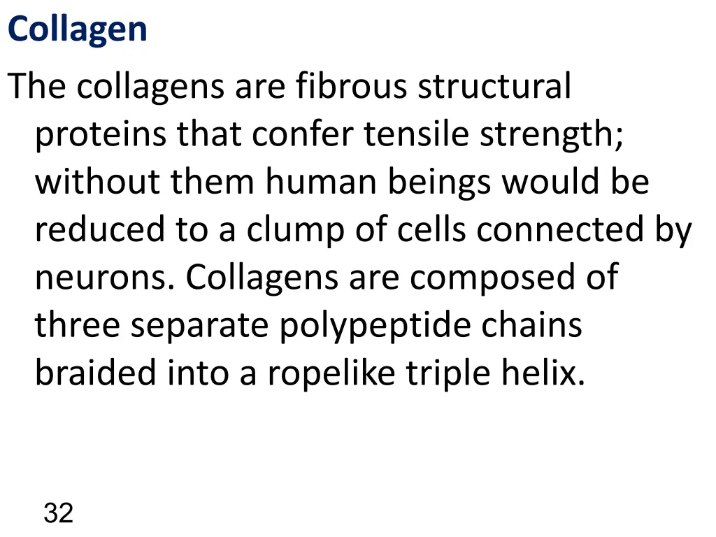 collagen the collagens are fibrous structural