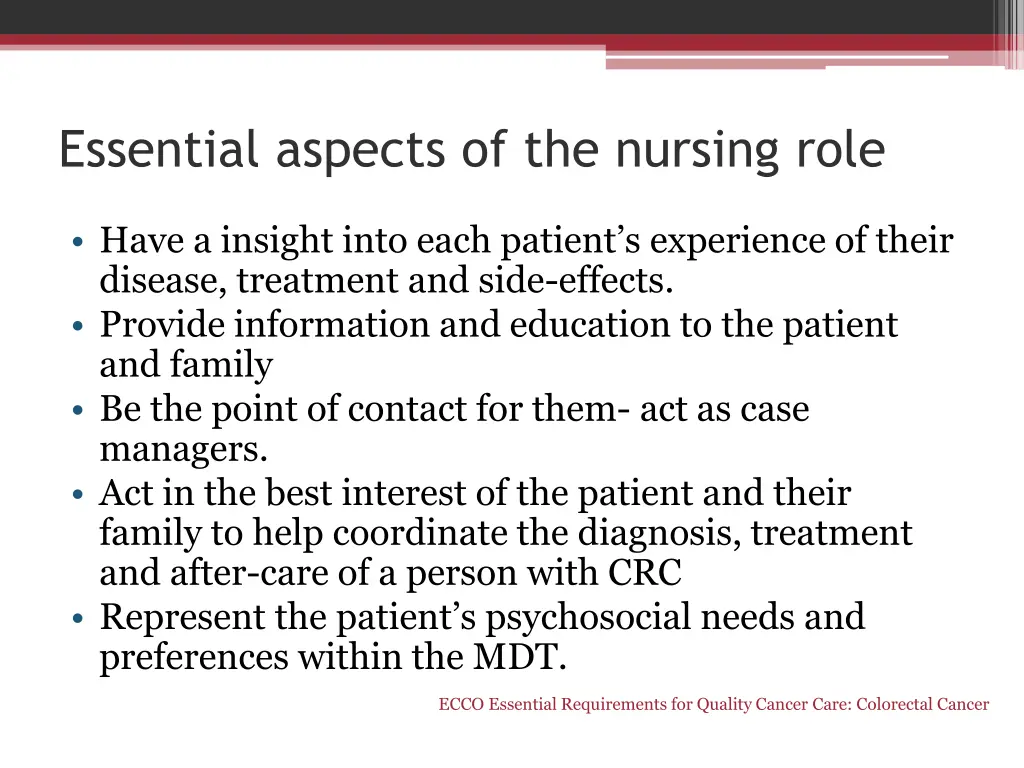 essential aspects of the nursing role