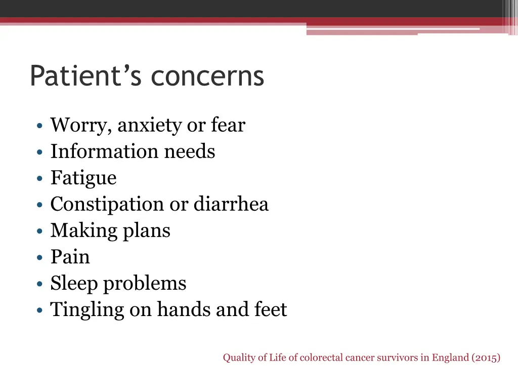 patient s concerns