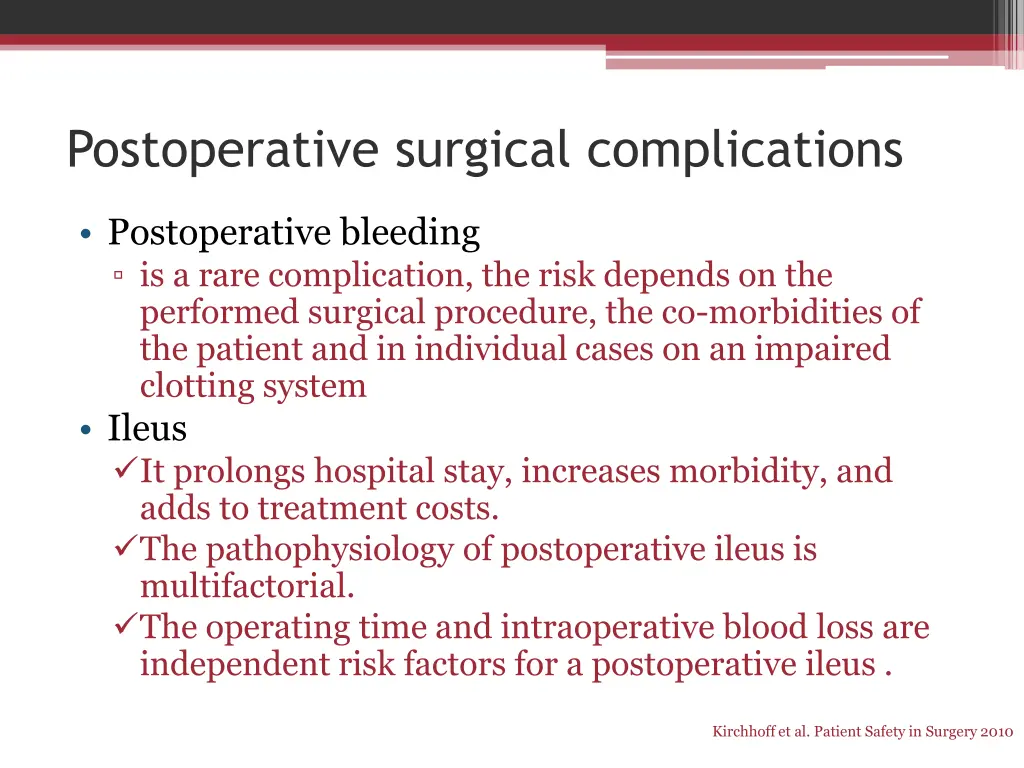 postoperative surgical complications 2