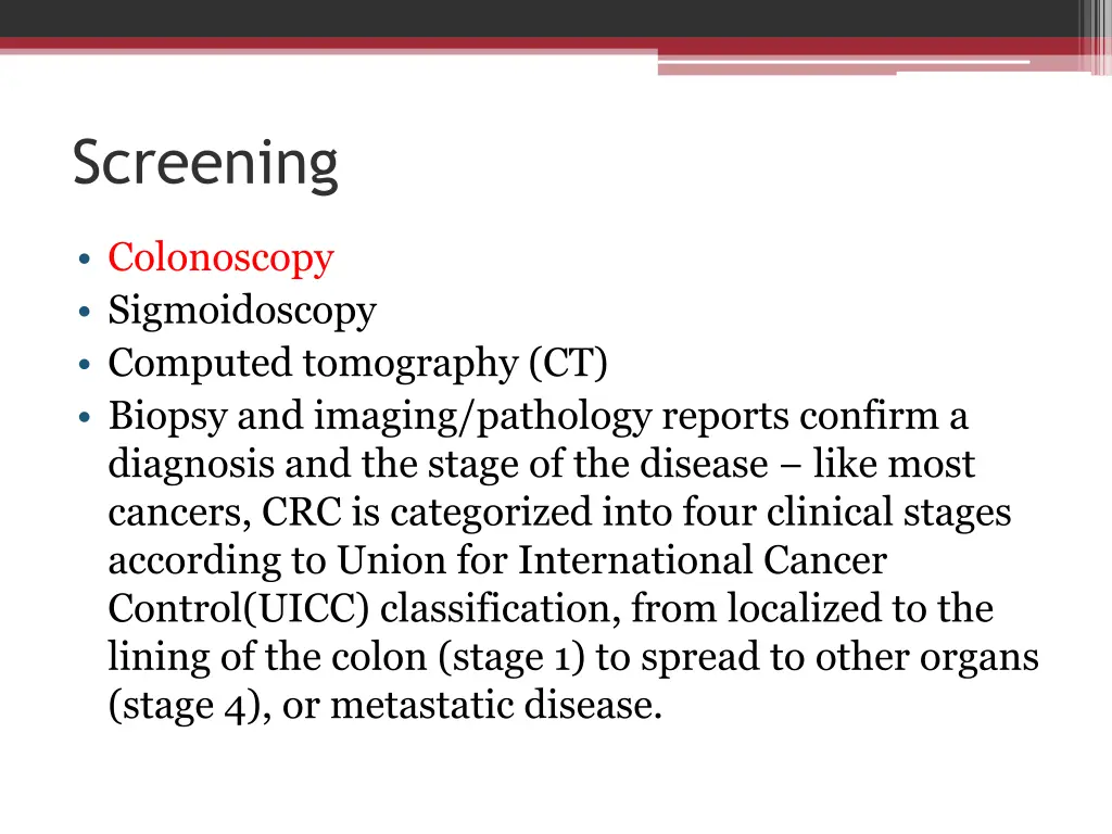 screening