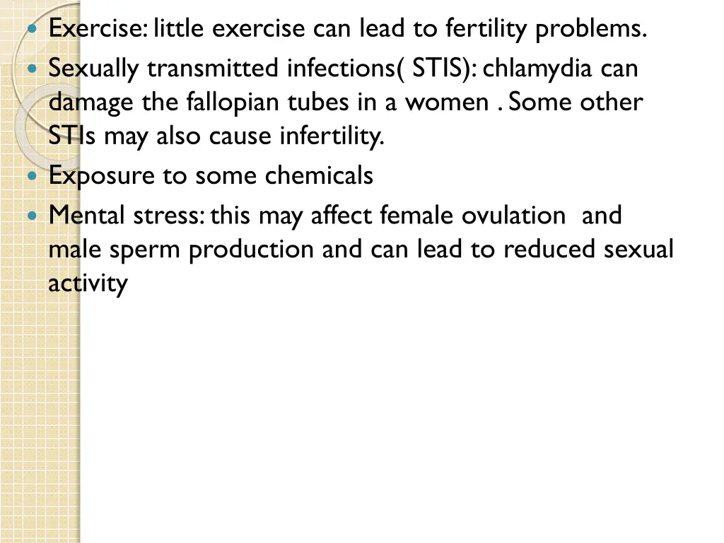 exercise little exercise can lead to fertility