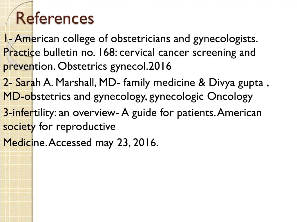 references 1 american college of obstetricians