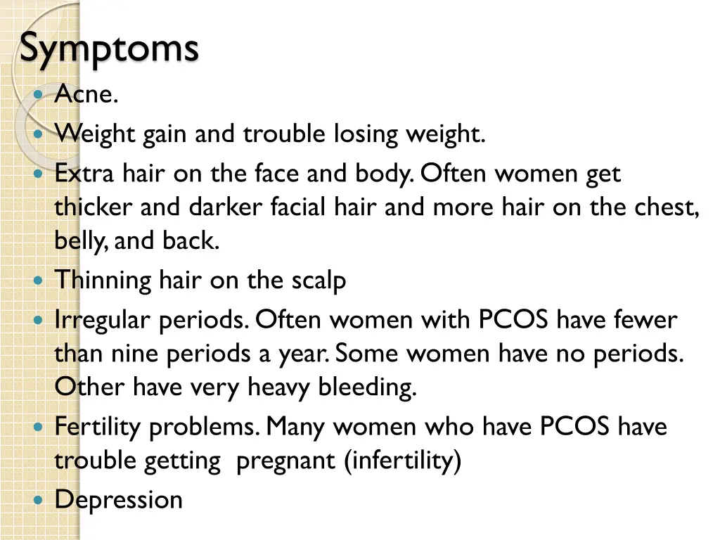 symptoms acne weight gain and trouble losing