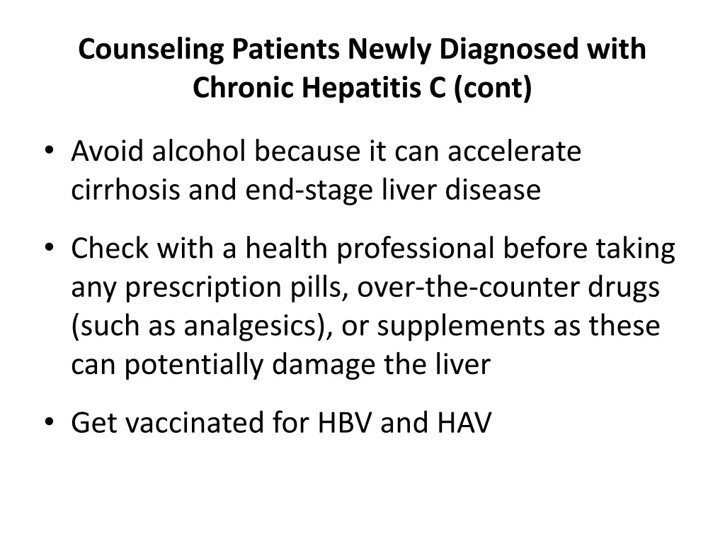 counseling patients newly diagnosed with chronic 1