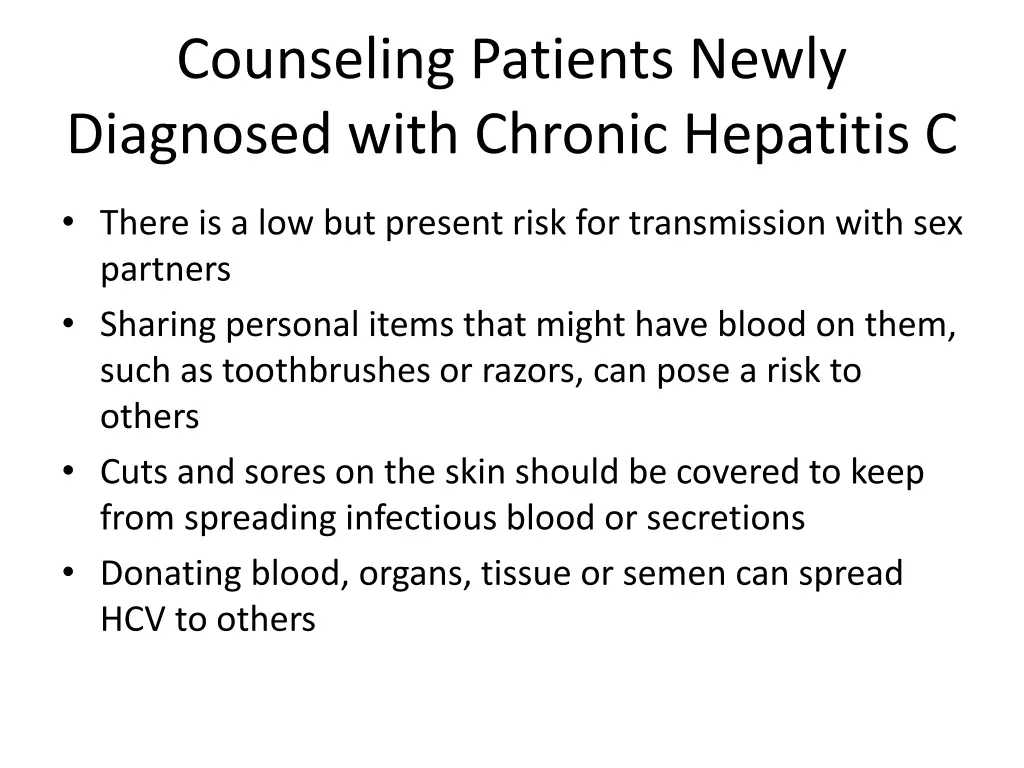 counseling patients newly diagnosed with chronic